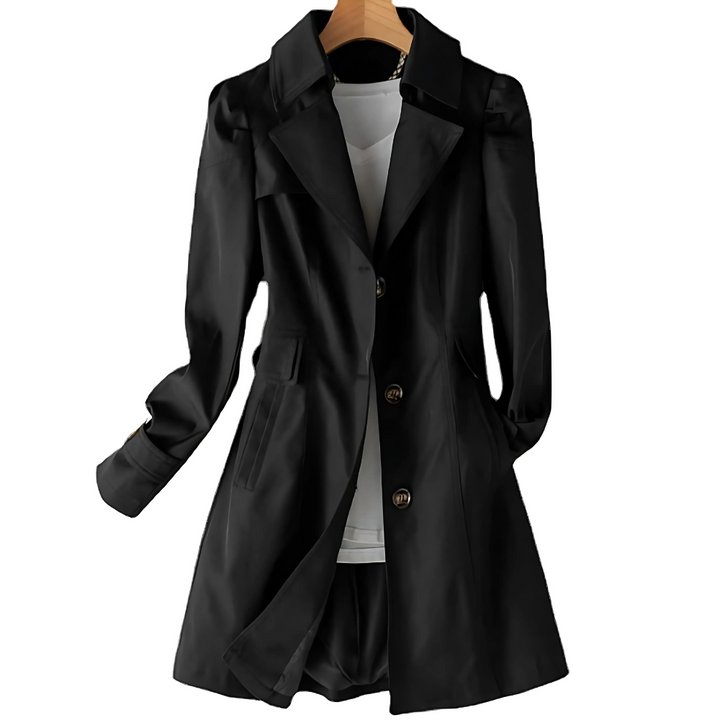 Single-Breasted Short Trench Coat for Women