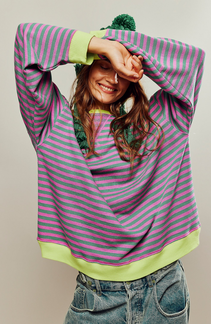 Striped Oversized Sweater for Women