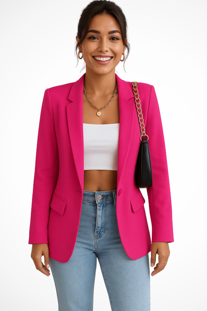 Tailored Single-Breasted Blazer for Women