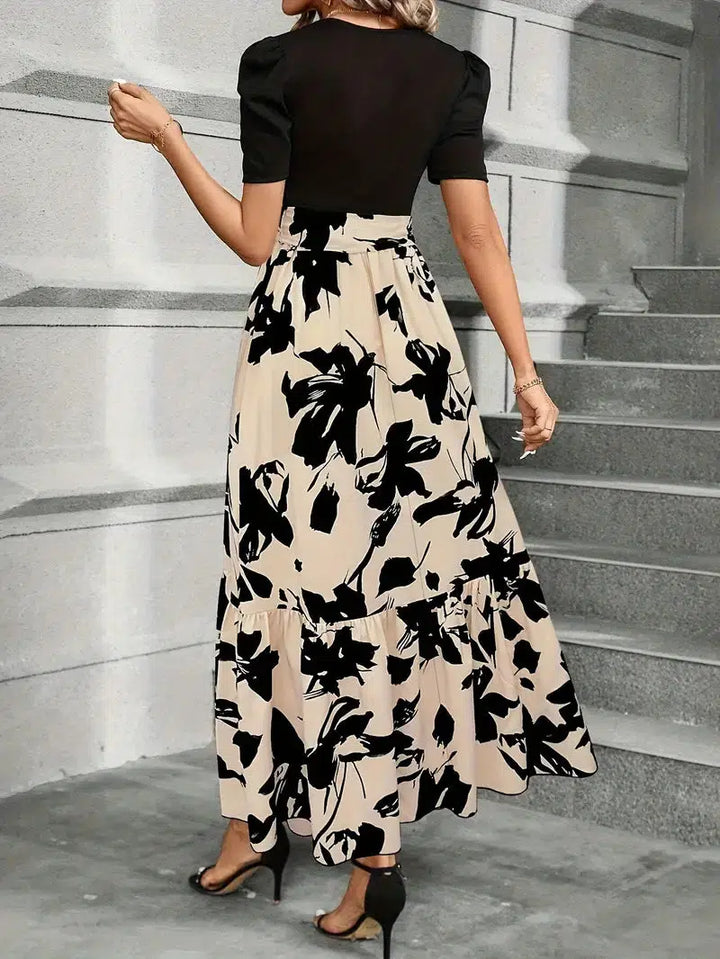 Floral Tie-Waist Midi Dress for Women