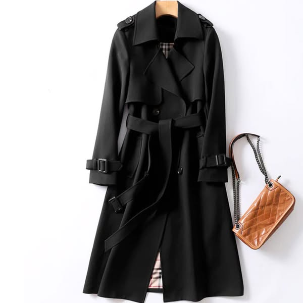 Belted Double-Breasted Trench Coat for Women
