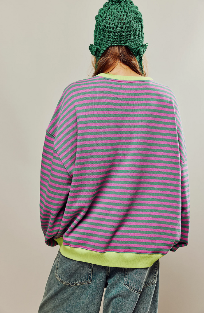 Striped Oversized Sweater for Women