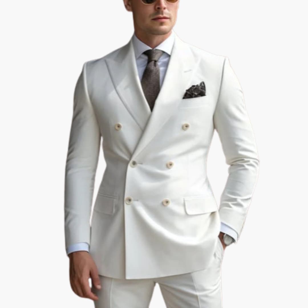 Double-Breasted Two-Piece Suit for Men