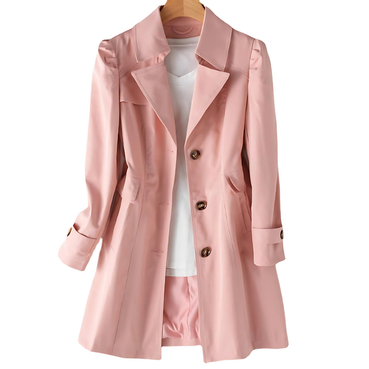 Single-Breasted Short Trench Coat for Women