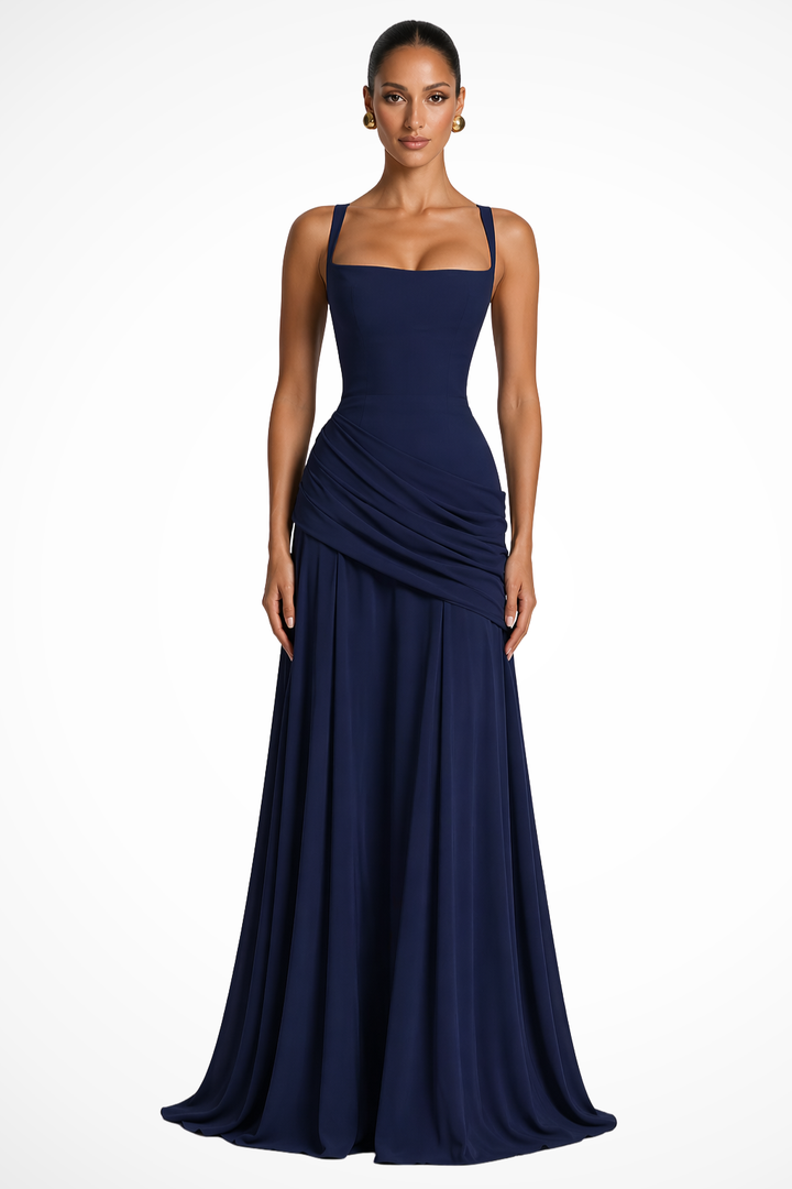 Square Neck Maxi Dress for Women