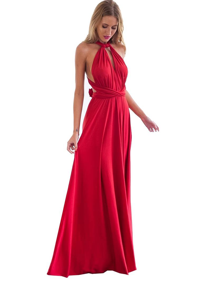 One Shoulder Asymmetric Maxi Dress for Women
