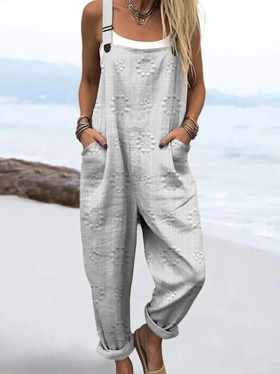 Wide Leg Jumpsuit with Pockets for Women