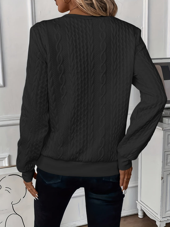 Cable Knit Half-Zip Sweater for Women