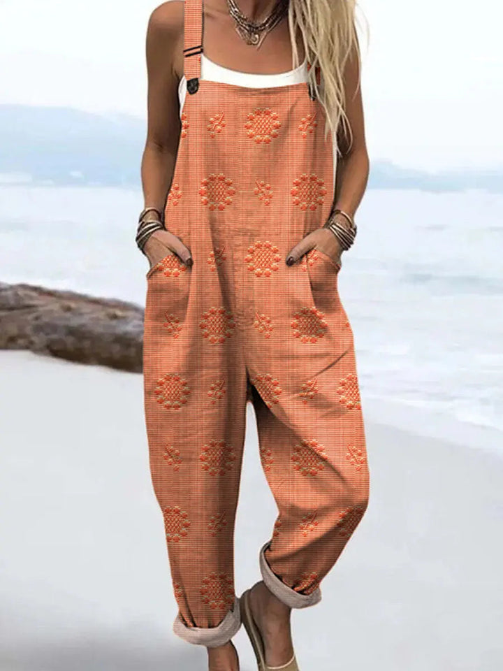 Wide Leg Jumpsuit with Pockets for Women
