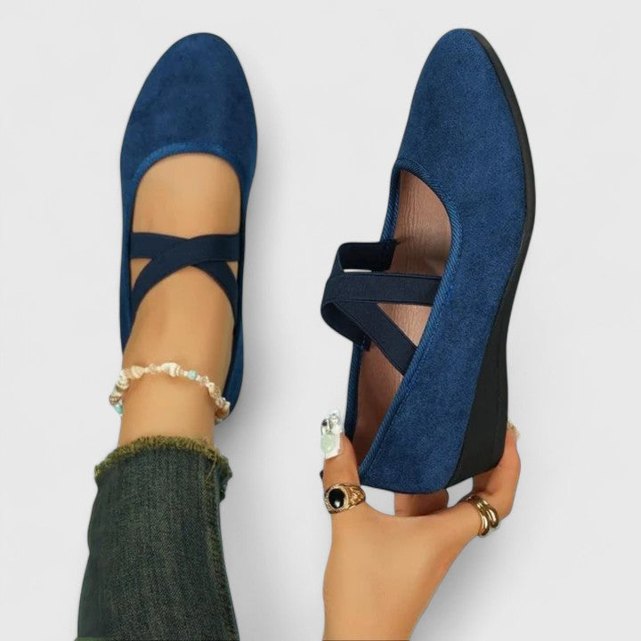 Cross-Strap Wedge Sandals for Women