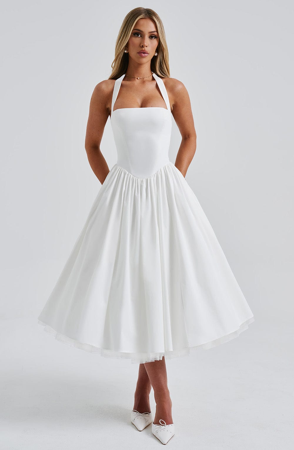 Strappy Flared Midi Dress for Women