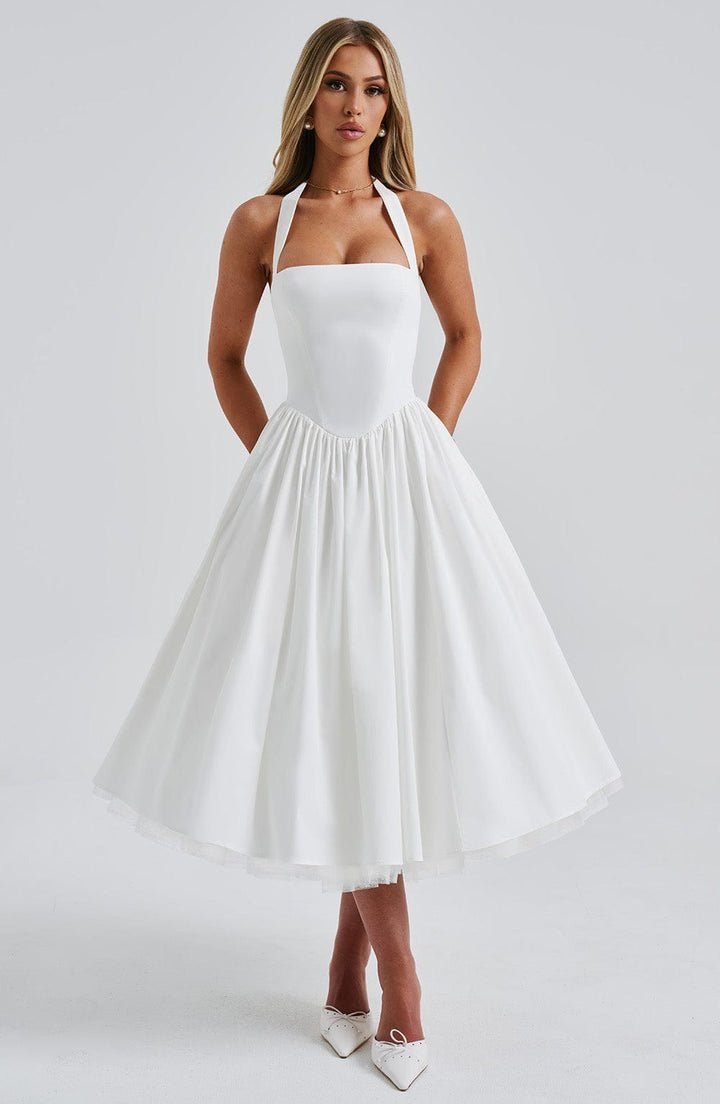 Strappy Flared Midi Dress for Women