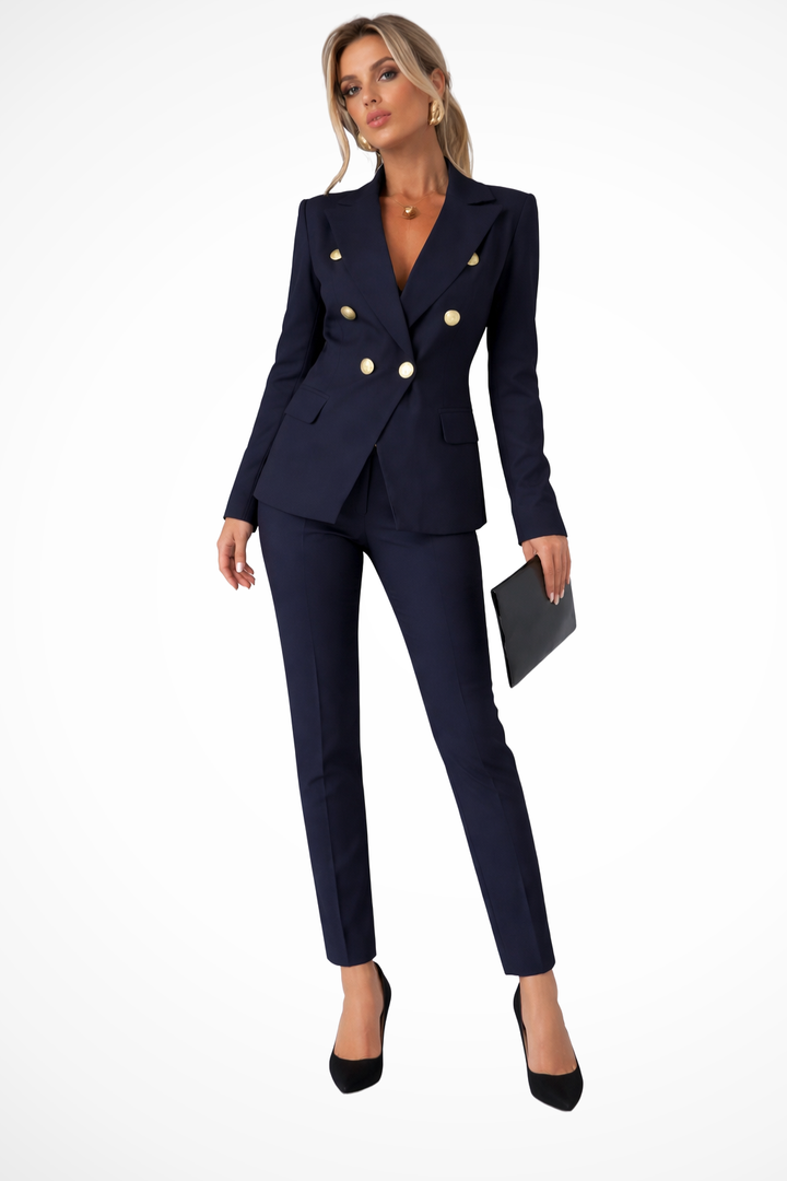 Double Breasted Blazer and Trouser Set for Women