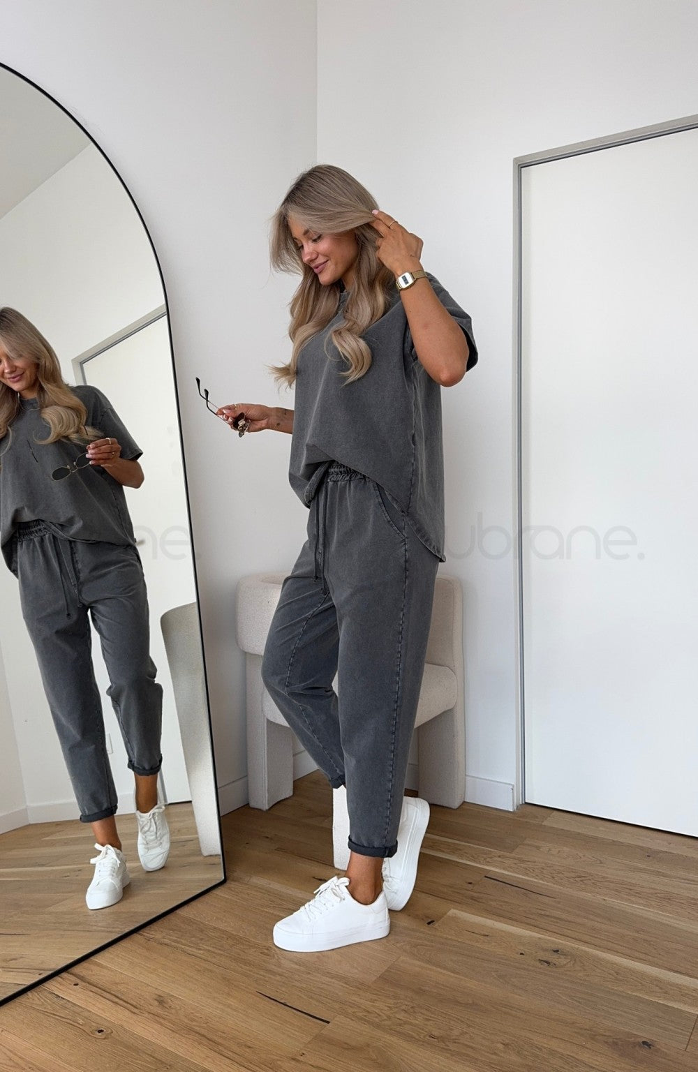 Relaxed Short-Sleeve Lounge Set for Women