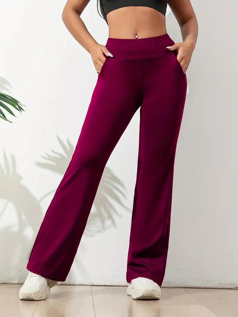 High-Waisted Flared Active Pants for Women