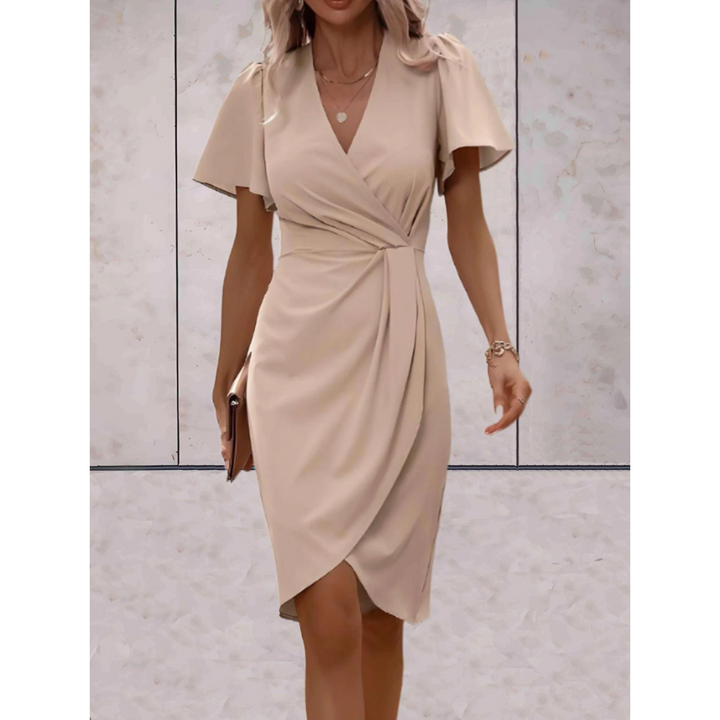 Chic Elegant Wrap Dress for Festive Occasions