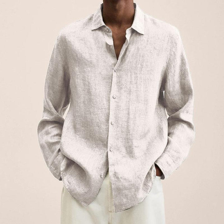Long Sleeve Linen Casual Shirt for Men