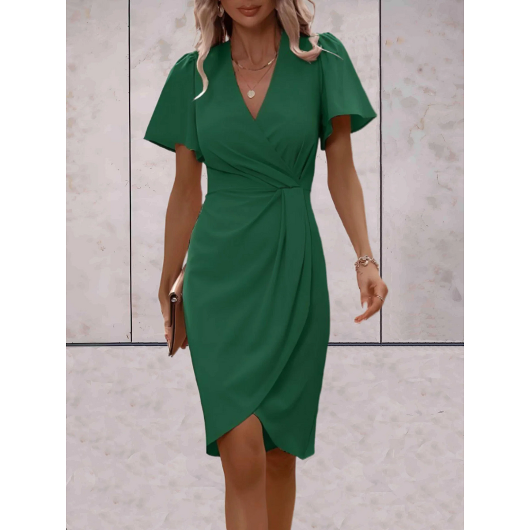 Chic Elegant Wrap Dress for Festive Occasions