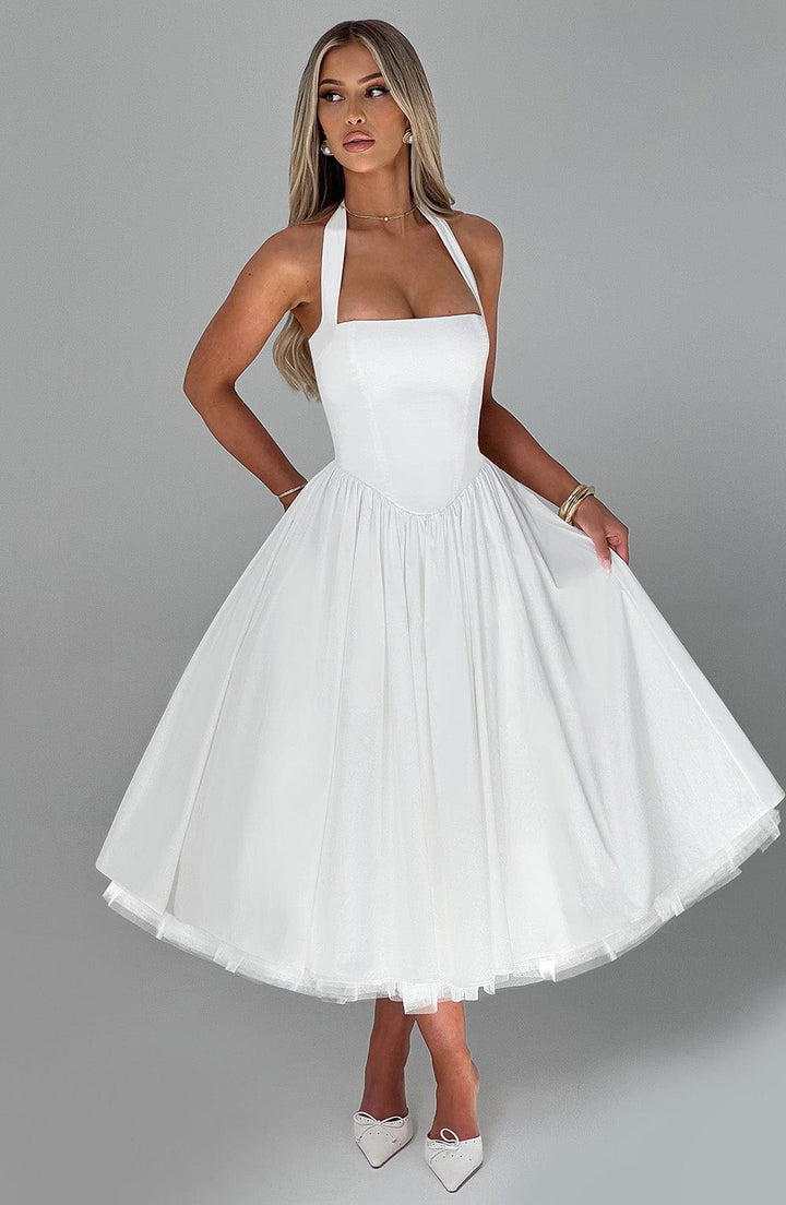 Strappy Flared Midi Dress for Women