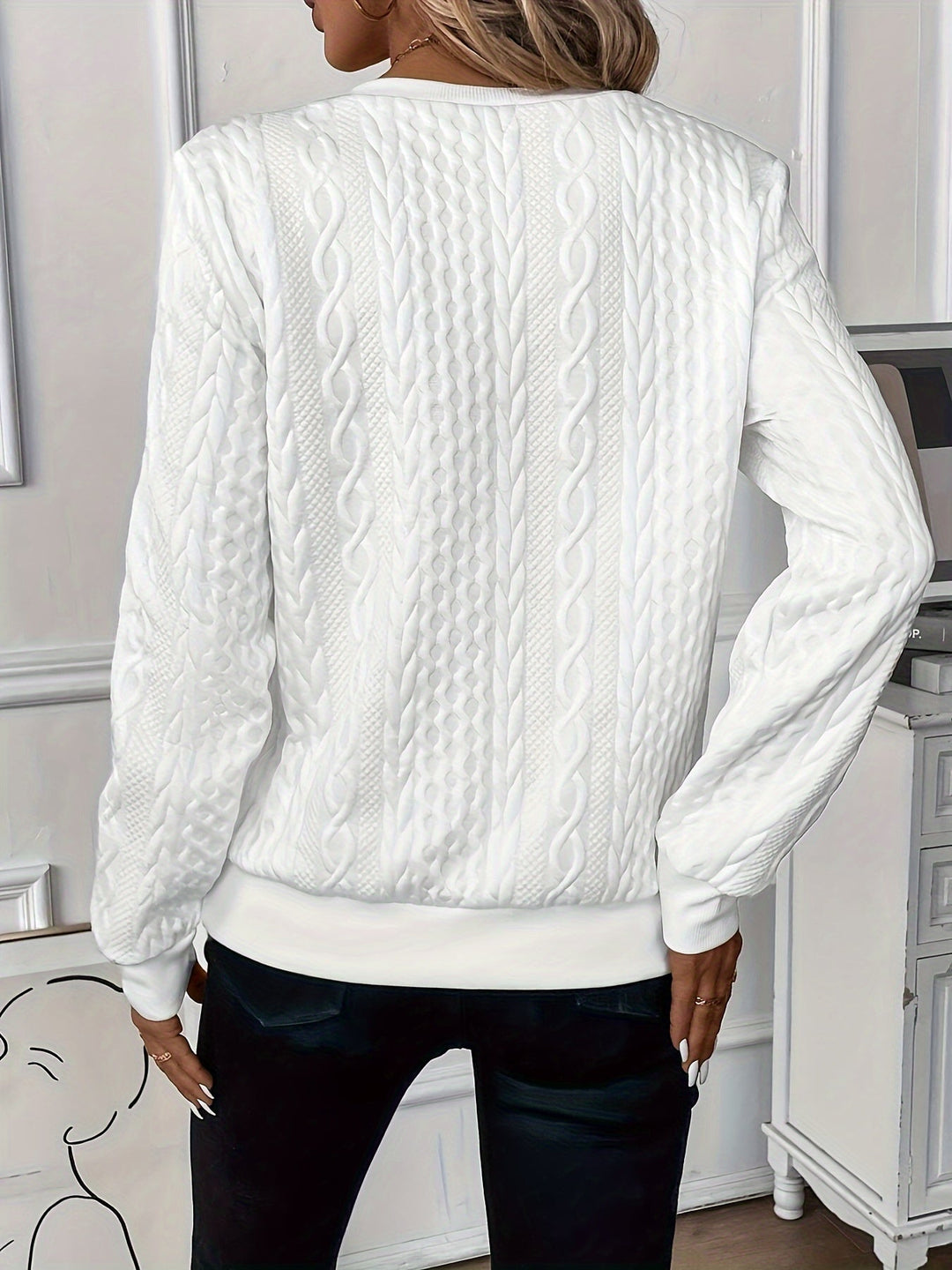 Zip-Front Knit Sweater for Women