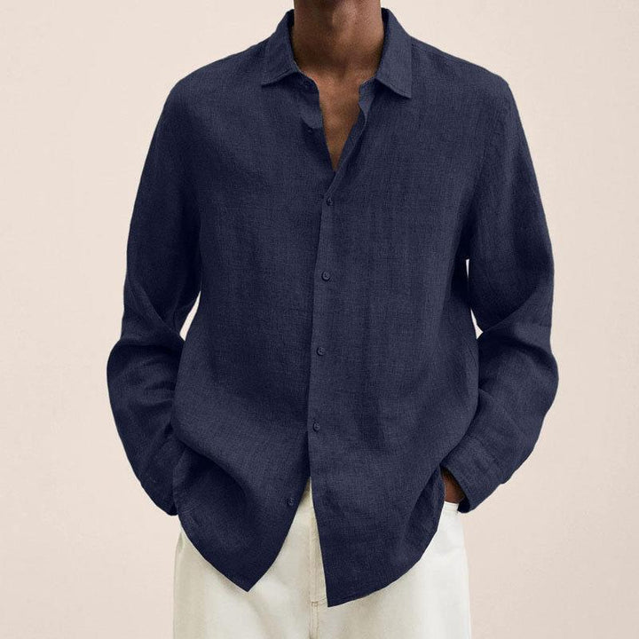 Long Sleeve Linen Casual Shirt for Men
