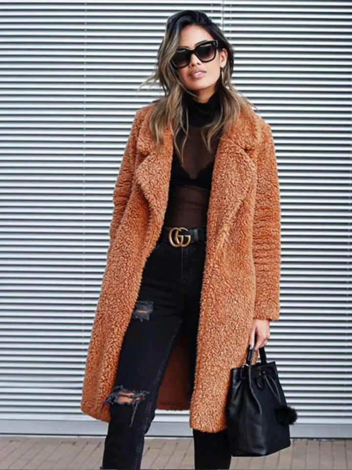 Long Fleece Teddy Coat for Women