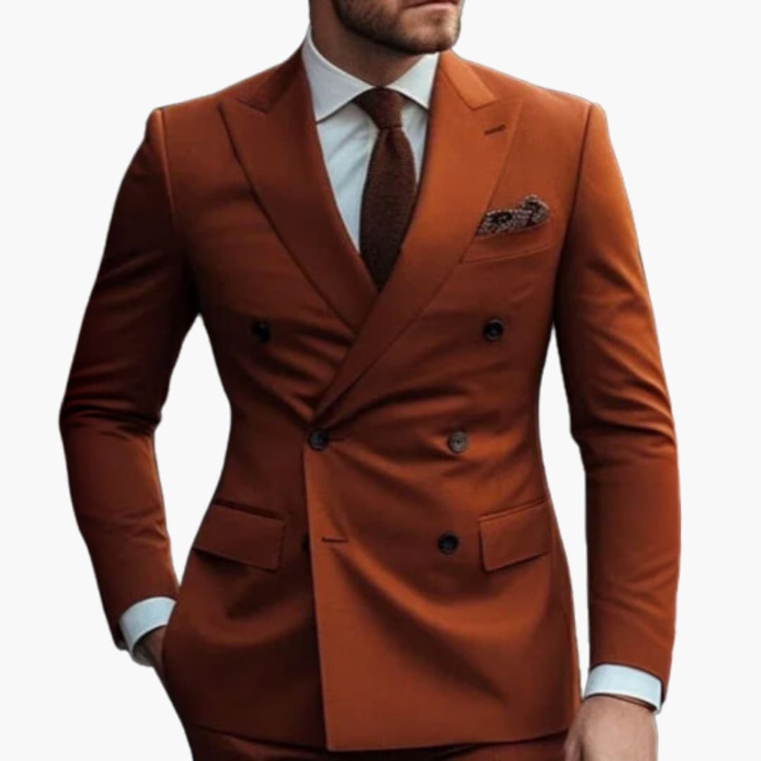 Double-Breasted Two-Piece Suit for Men