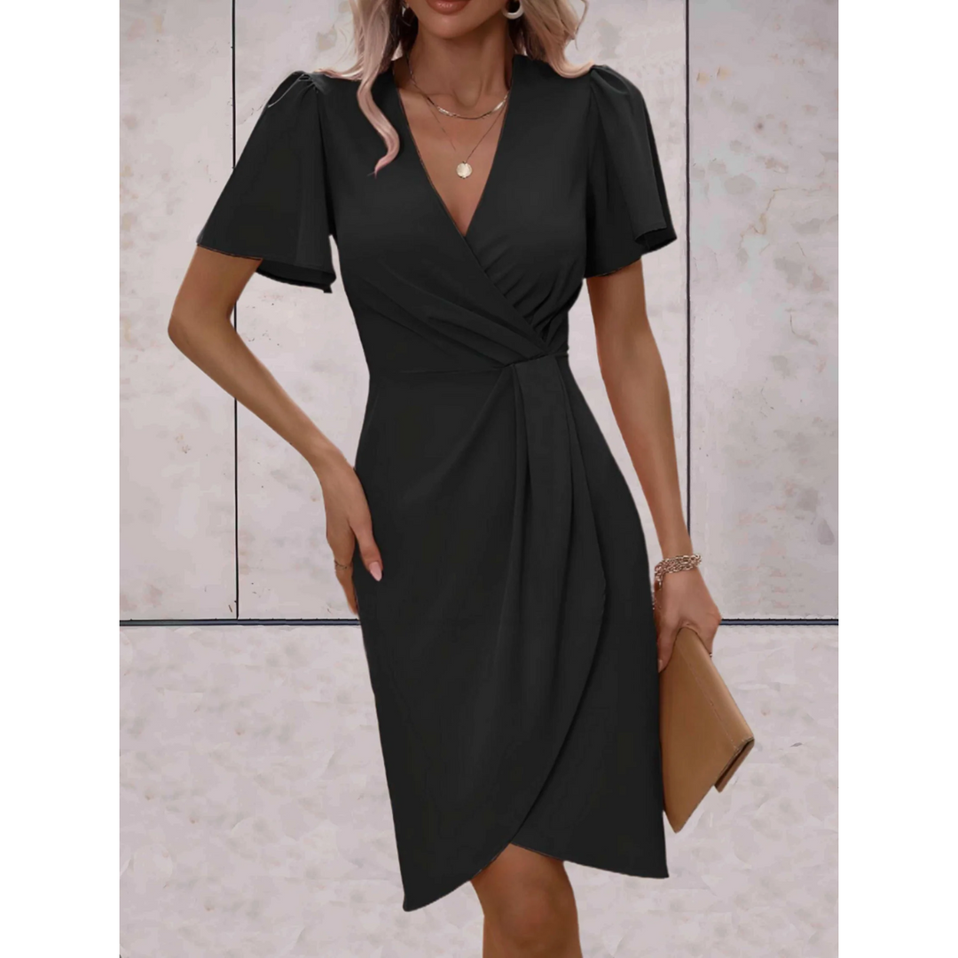 Chic Elegant Wrap Dress for Festive Occasions