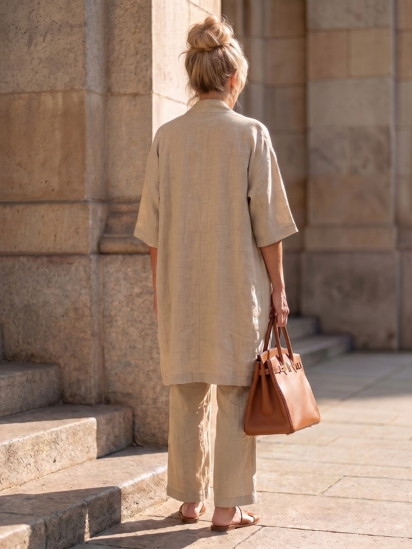 3 Piece Cardigan and Wide Leg Set for Women