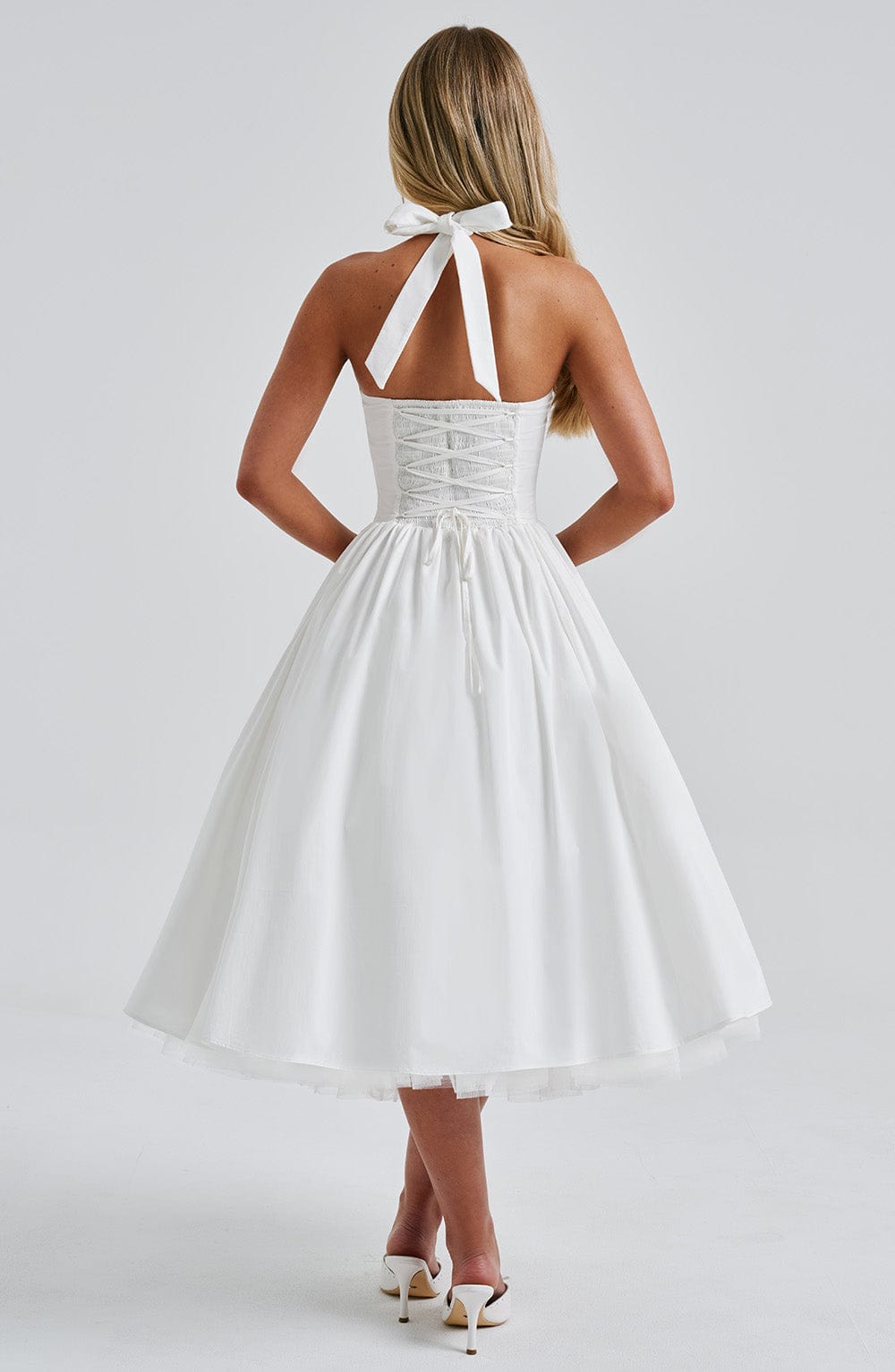 Strappy Flared Midi Dress for Women