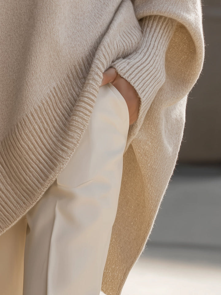 Oversized Knit Pullover Sweater for Women