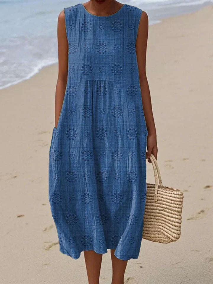 Sleeveless Relaxed Midi Dress for Women