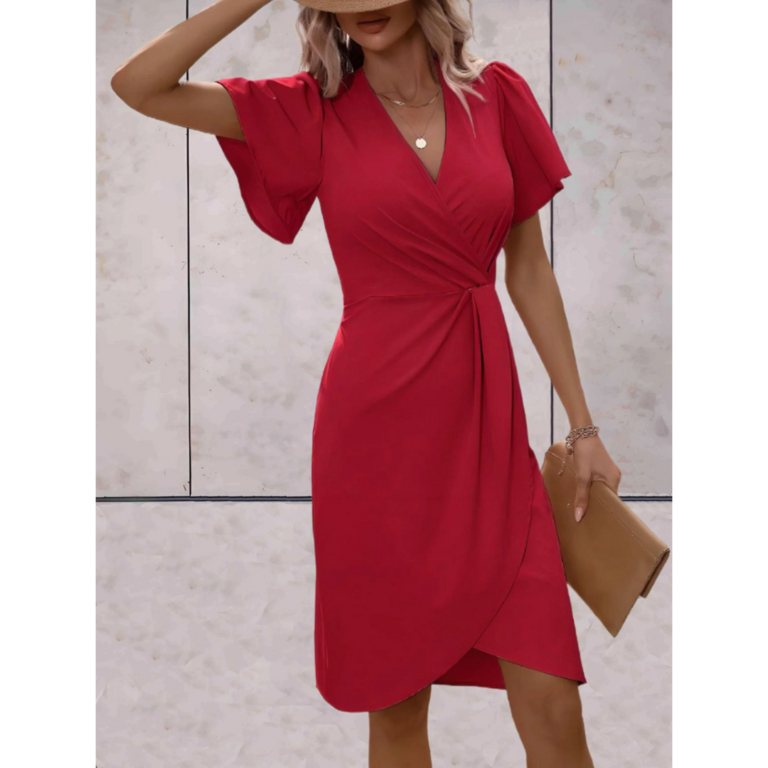 Chic Elegant Wrap Dress for Festive Occasions