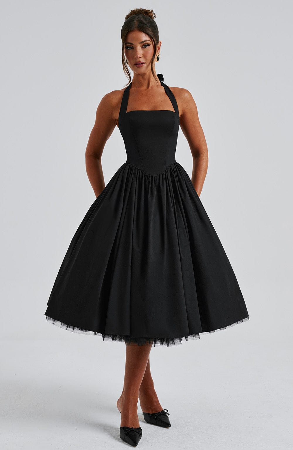 Strappy Flared Midi Dress for Women