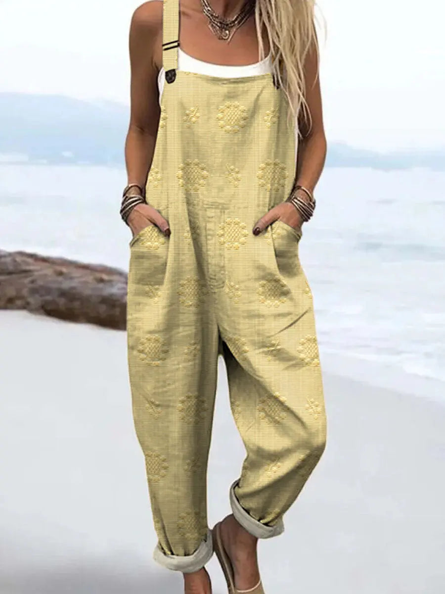 Wide Leg Jumpsuit with Pockets for Women
