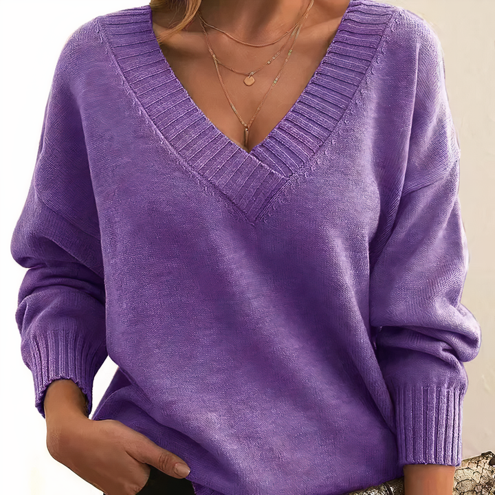 Cashmere Blend Knit Sweater for Women