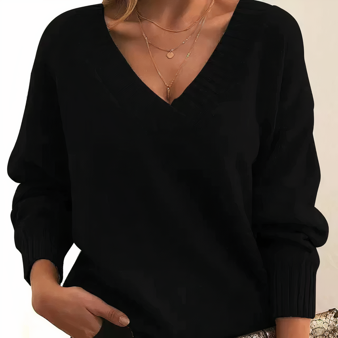 Cashmere Blend Knit Sweater for Women