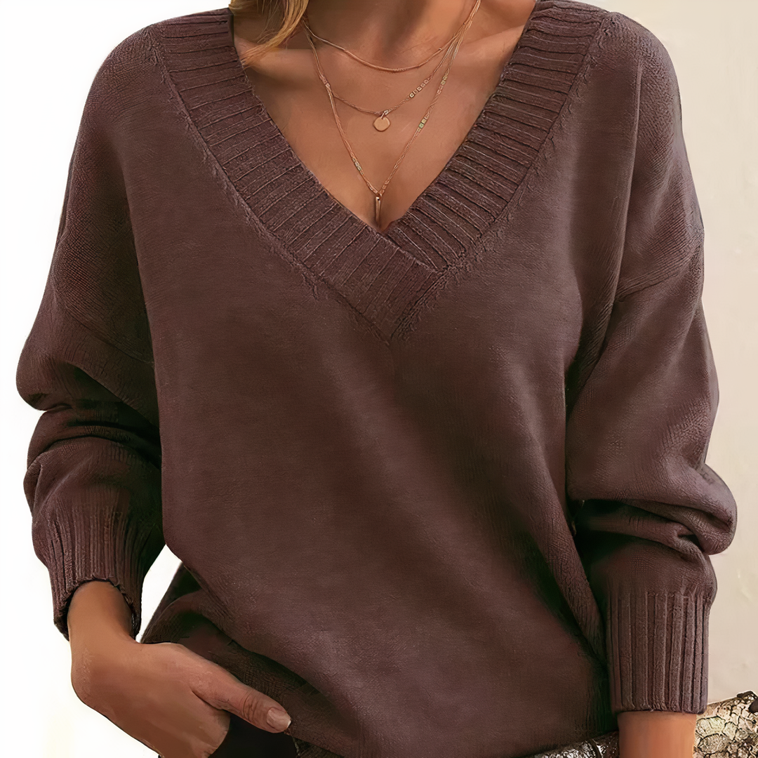 Cashmere Blend Knit Sweater for Women