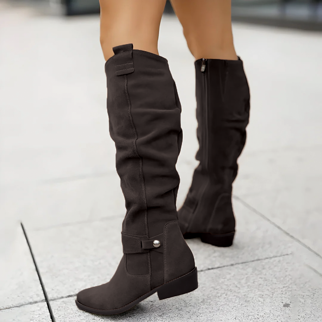 Suede Knee-High Boots for Women