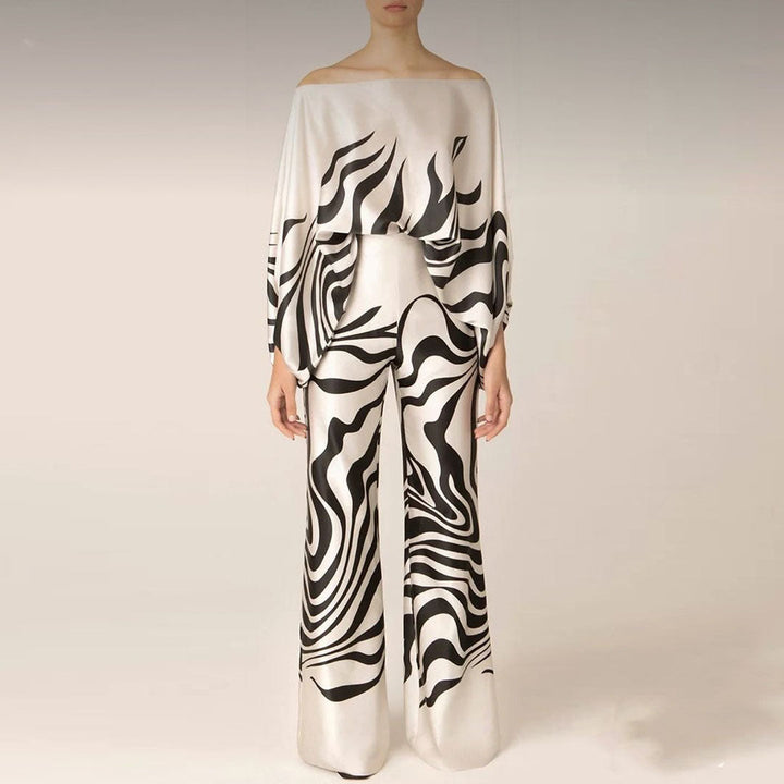 One-Shoulder Top and Wide-Leg Set for Women