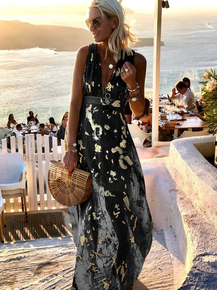 Sequin V-Neck Maxi Dress for Women