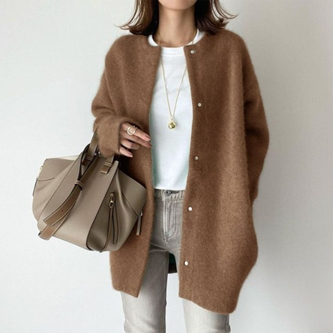 Long Open-Front Cardigan for Women