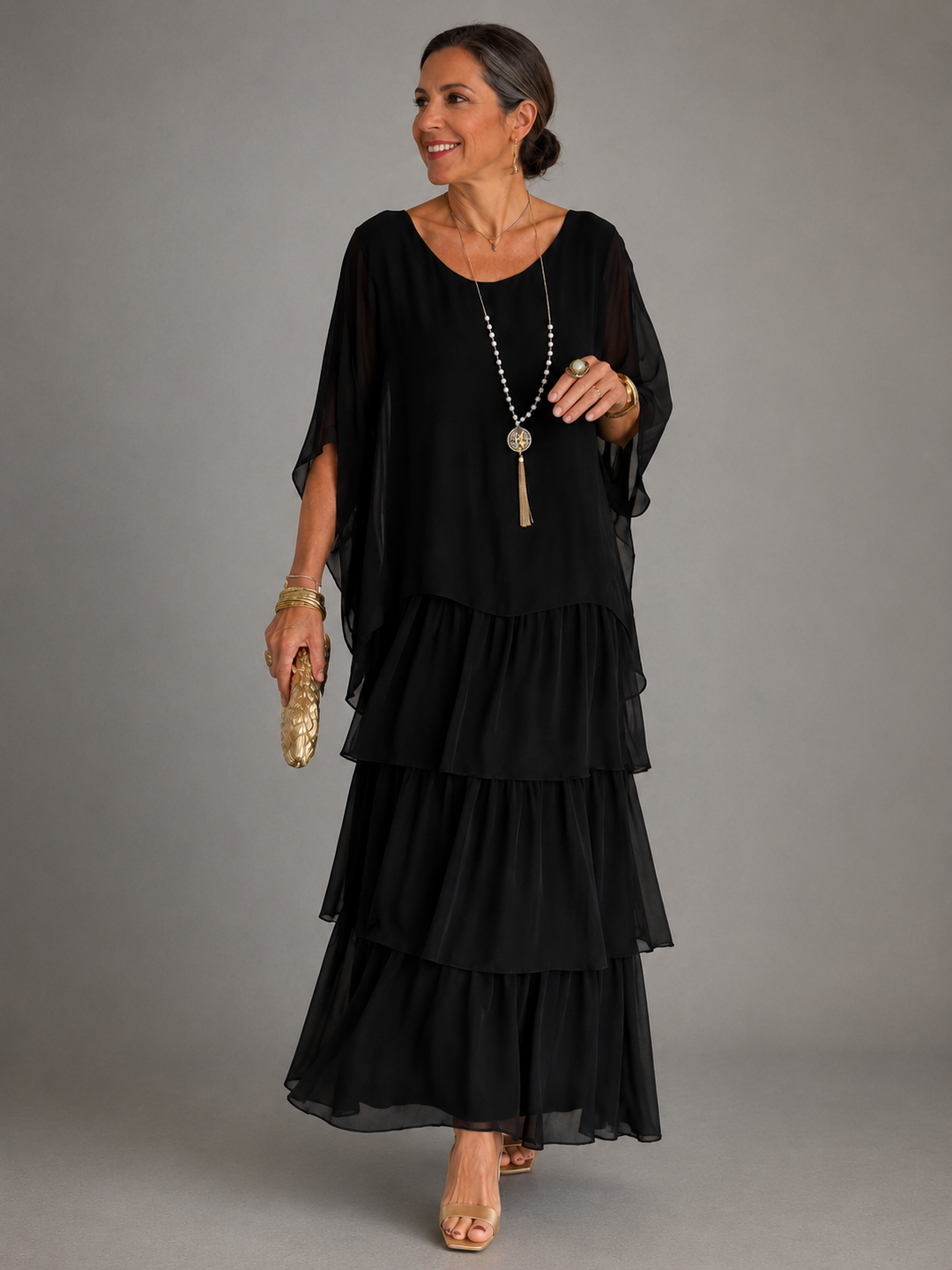 Tiered Ruffle Maxi Dress for Women