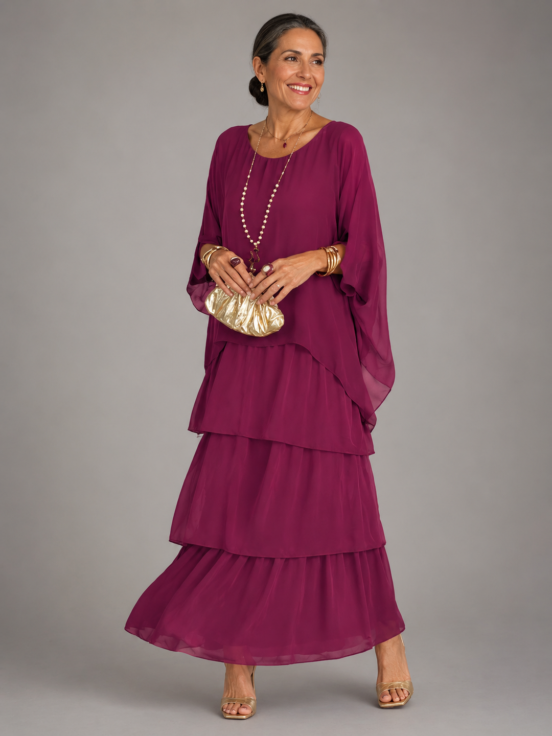 Tiered Ruffle Maxi Dress for Women