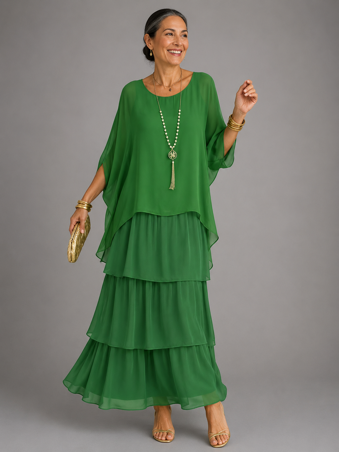 Tiered Ruffle Maxi Dress for Women