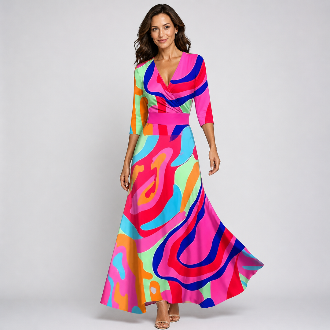 Floral Wrap Maxi Dress for Women