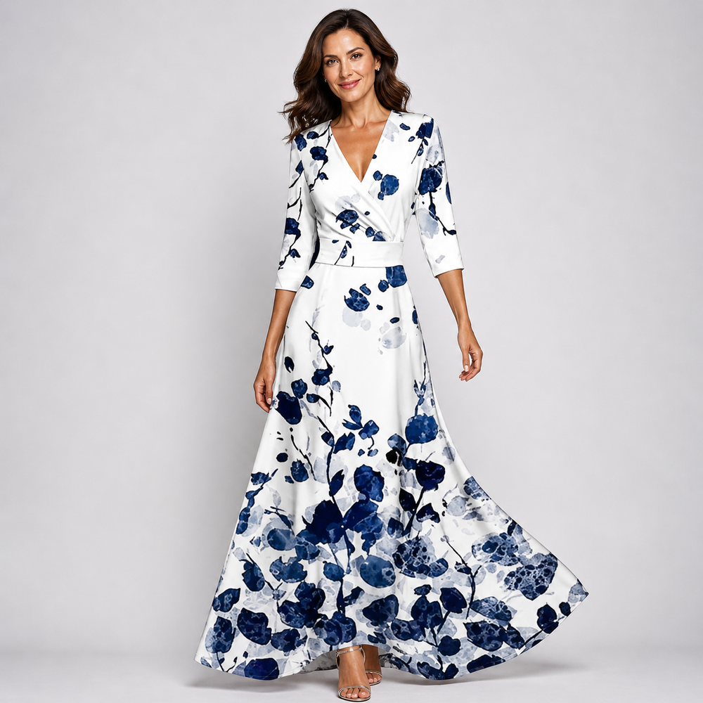 Floral Wrap Maxi Dress for Women