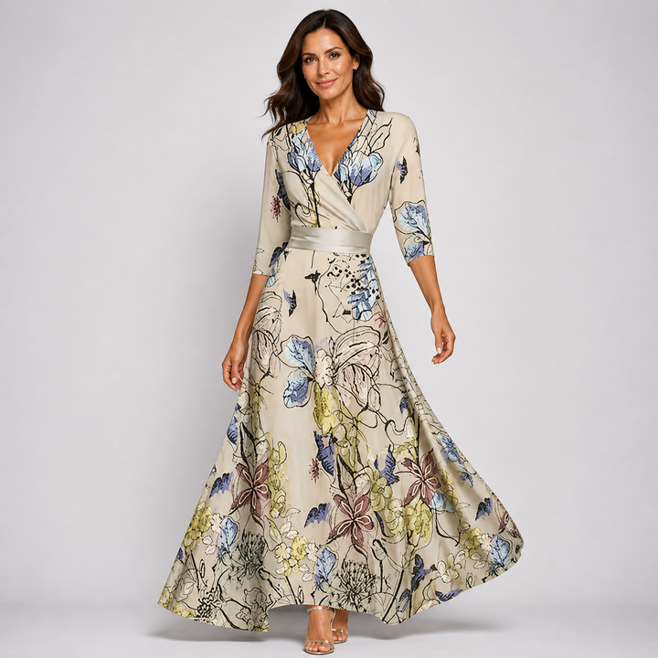 Floral Wrap Maxi Dress for Women