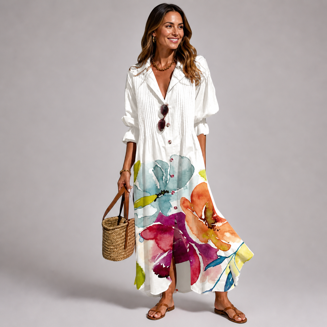 Floral Tummy Control Maxi Dress for Women