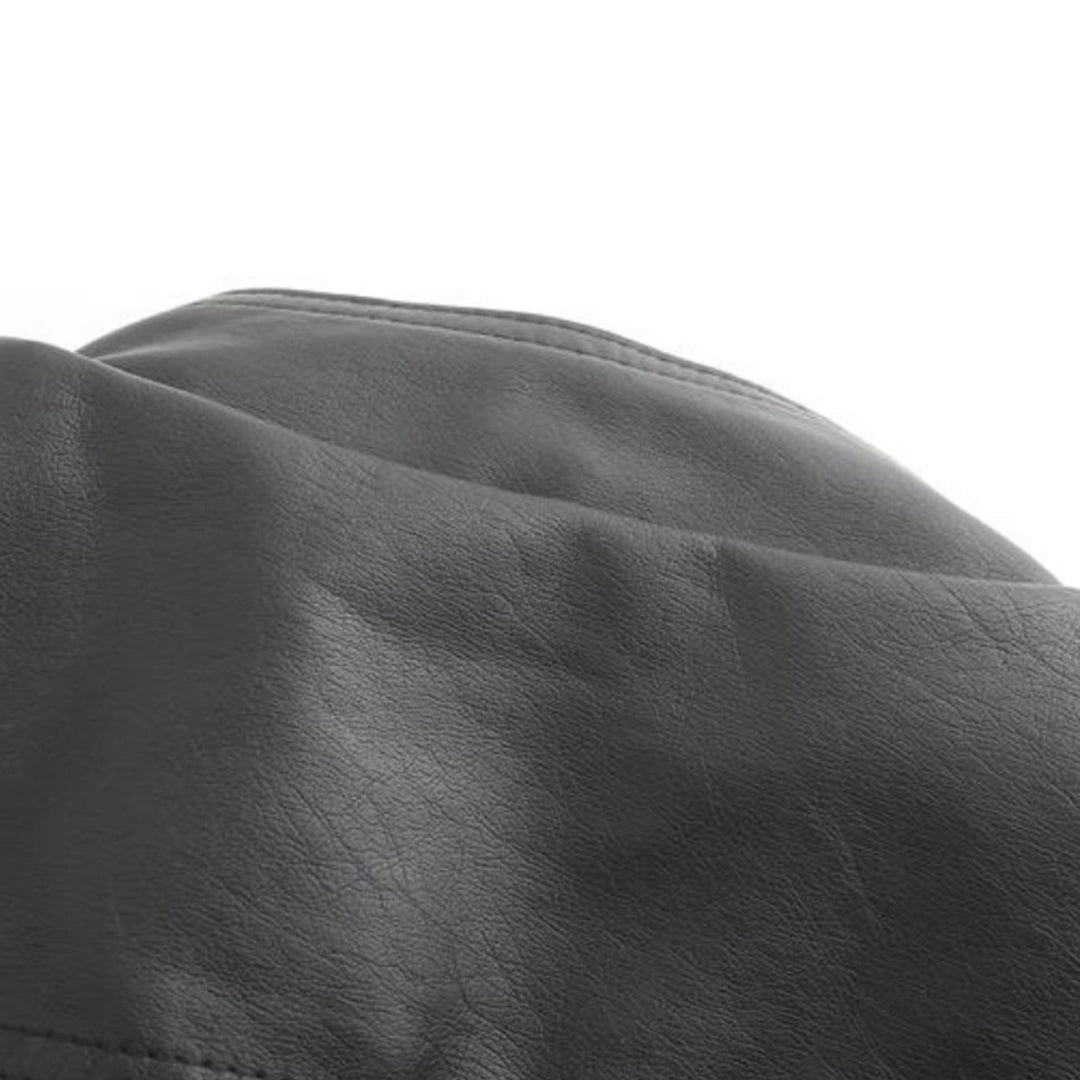 Leather Biker Jacket with Stand Collar for Women